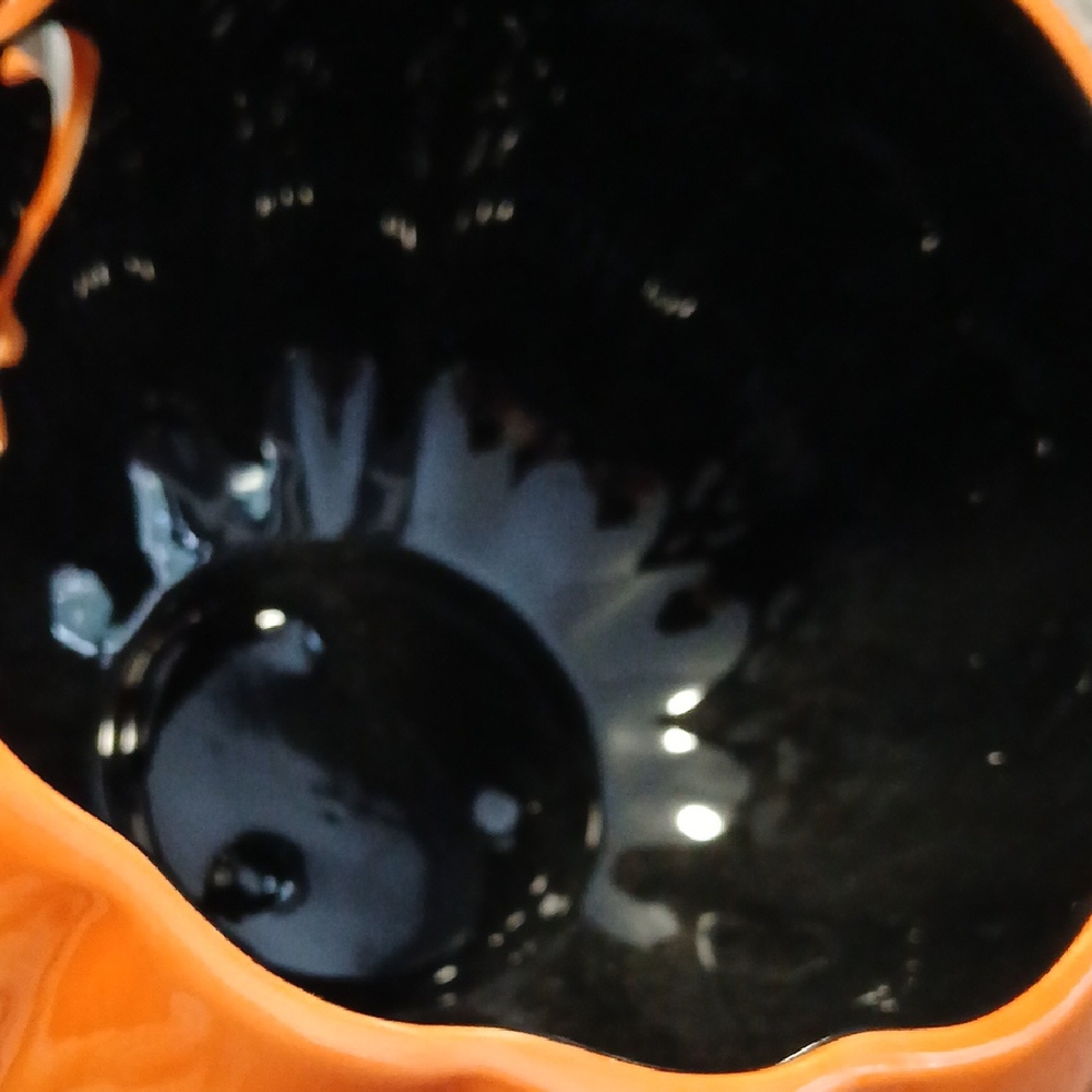 👻🧡Bath & Body Works Ceramic Jack-o-Lantern Candle Holder - Picture 4 of 5